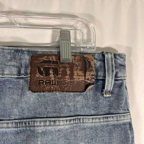 G-Star Raw ARC 3D Slim Jeans Men's 32x32 Light Wash Denim Distressed Button Fly - Picture 8 of 10